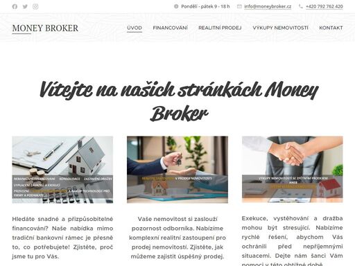 vítejte na našich stránkách money broker
