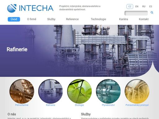 intecha, spol. s r.o. je projekční, inženýrská, obstaravatelská a dodavatelská společnost, která zajišťuje široký rozsah služeb pro chemický a související průmysl.