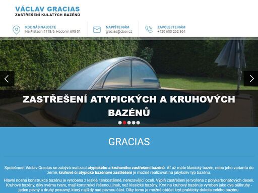 www.zastreseni-bazenu-gracias.cz