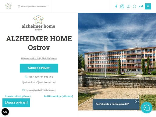 naleznete zde všechny informace, které potřebujete vědět o pobočce alzheimer home ostrov. důležitá kontaktní čísla, novinky a reference.