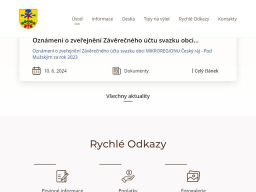 oficiální webové stránky vesnice dobšín & kamenice