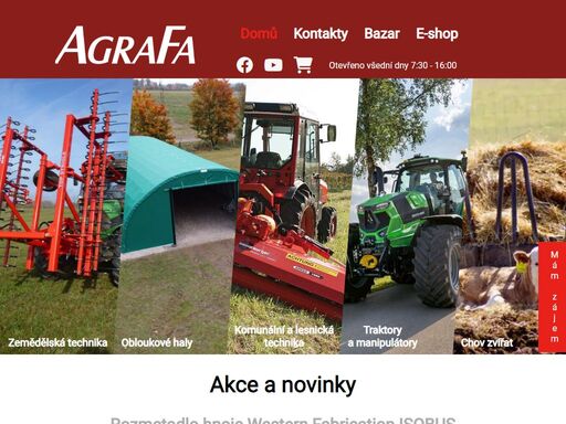 firma agrafa s.r.o. je významným dovozcem a distributorem zemědělské techniky. kromě prodeje zajišťujeme servis a financování zemědělské techniky, stejně