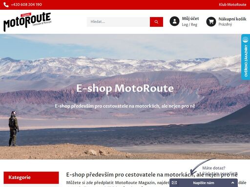 e-shop především pro cestovatele na motorkách, ale nejen pro ně. 