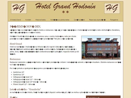 oficiální webové stránky hotelu grand hodonín