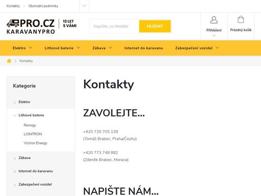 kontakty, karavanypro.cz