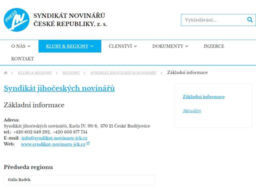 syndikat-novinaru.cz/regiony/syndikat-jihoceskych-novinaru