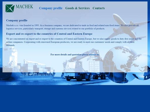 export and re-export to the countries of central and eastern europe. - company profile