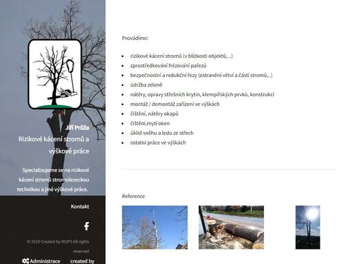 rizikové kácení stromů jp, jiří průža, polnička, výškové práce