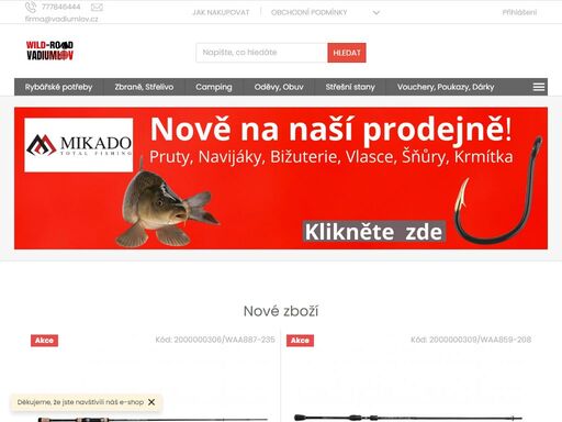zbraně - střelivo - rybářské potřeby - vadiumlov  česká lípa. 