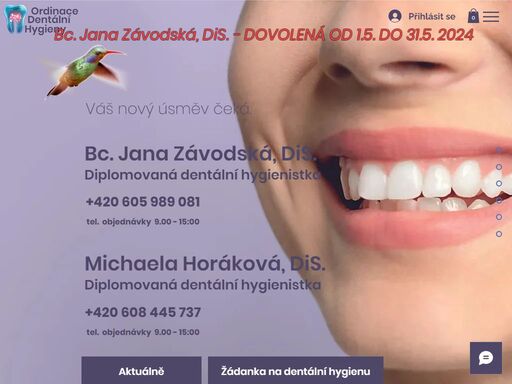 profesionální ošetření v ordinaci dentální hygieny, bc. jana ohnůtová, dis. bělení zubů, odstranění zubního kamene, hloubkové čištění zubů, air-flow.