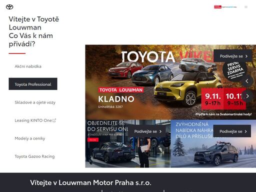 vítejte na internetových stránkách toyota a objevte modely toyota, poznejte širokou nabídku vybavení a příslušenství a vyberte si to vaše správné auto.