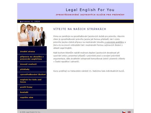 zprostředkování jazykových služeb pro právníky, příprava na zkoušku ilec