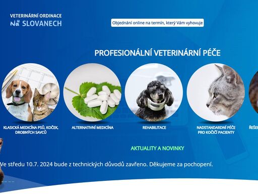 profesionální veterinární péče v plzni pro psy, kočky a drobné savce