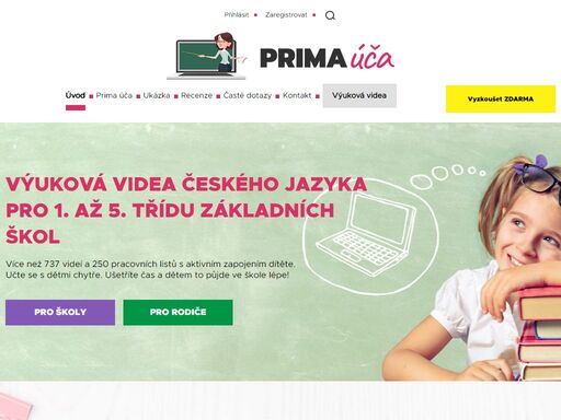 výuková videa český jazyk / čeština pro děti a školy