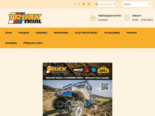 trucktrial.cz je oficiální webová stránka pro fanoušky truck trialu v české republice. najdete zde novinky, kalendář závodů, fotogalerie a informace o týmech a řidičích.