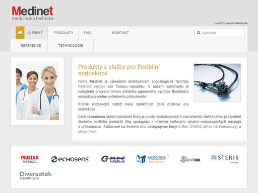 medinet je výhradním distributorem endoskopické techniky pentax europe pro českou republiku. jedná se o kompletní program flexibilních endoskopů včetně příslušenství.