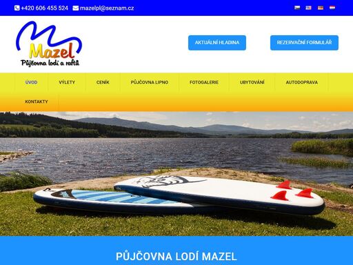 www.pujcovna-lodi-mazel.cz