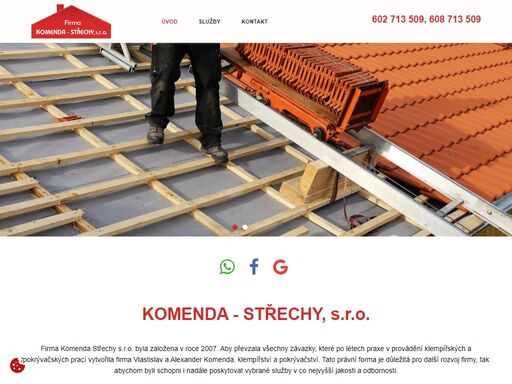 komenda - střechy, s.r.o. - zajistíme kompletní cenovou nabídku, dodávku, instalaci a servis vaší střechy! doporučíme vám to nejlepší řešení, pro dlouholetou spokojenost.