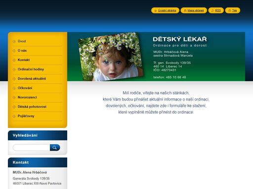 www.detskylekar-hrbacova.cz