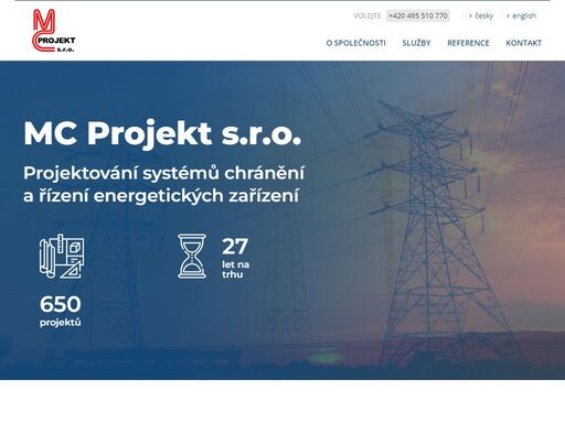 společnost ve spolupráci se svými partnery zajišťuje komplexní projektové, konzultační a dodavatelské služby v elektroenergetice. 