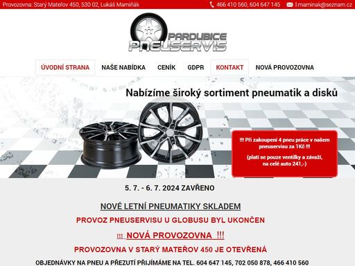 www.pneuservis-pardubice.cz