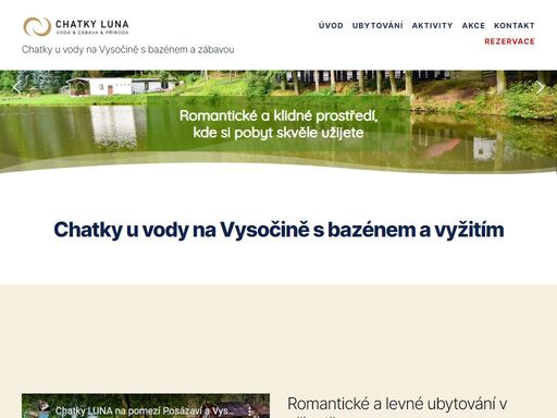 chatky na pomezí vysočiny a posázaví u vody. ? krásné místo mezi rybníkem a lesem. ? bazén & wellness. ? rybaření, kurty. ? levné svatby a oslavy.