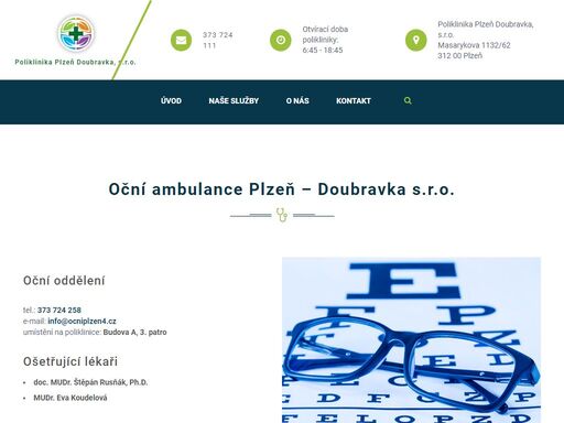www.poliklinikadoubravka.cz/lekari/ocni-ambulance-plzen-doubravka-s-r-o