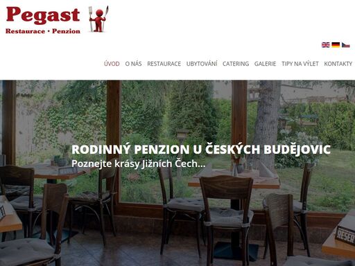 penzion a restaurace pegast - ubytování v penzionu u českých budějovicích