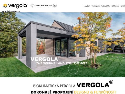 vergola - originální lamelová pergola pro rodinnou pohodu a na vaší terase. dokonalé stímění nebo prostupnost světla a slunce, cirkulace vzduchu a izolační vlastnosti vergoly v kombinaci s dešťovým senzorem zvýší užitnost vašeho domu a rodost z vaší zahrady a posezení s přáteli a rodinou po celý rok.