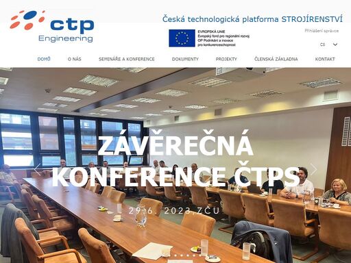 česká technologická platforma strojírenství, z.s. je kooperační oborový spolek sdružující průmyslové podniky, oborová sdružení a svazy, vzdělávací instituce, výzkumné instituce, finanční instituce, národní orgány veřejné správy, ale také individuální členy s vazbou na strojírenství a to v rámci celého území čr.