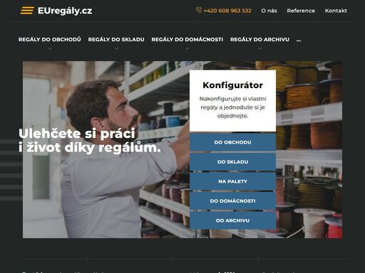 nabízíme regály do prodejen, domácností využijte náš konfigurátor regálů. sestavte si regálový systém podle vašich potřeb na eu-regaly.cz.
