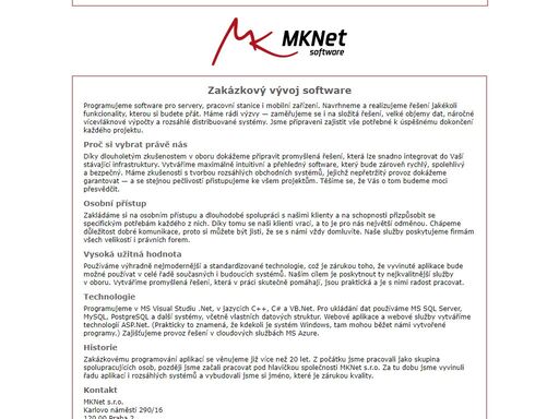 mknet s.r.o. - programování software