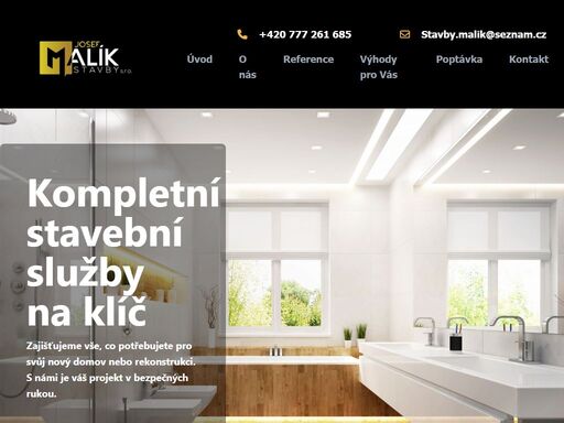 josef malík stavby s.r.o. nabízí profesionální stavební služby na klíč v jihomoravském kraji. specializujeme se na stavby domů, rekonstrukce bytů a domů, modernizace interiérů a exteriérů. kvalita, spolehlivost a individuální přístup ke každému projektu.