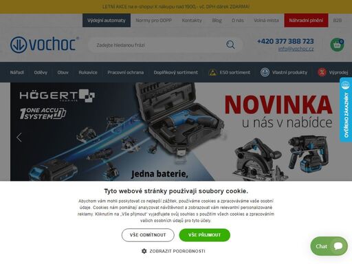 vochoc - výroba a prodej osobních ochranných pracovních prostředků