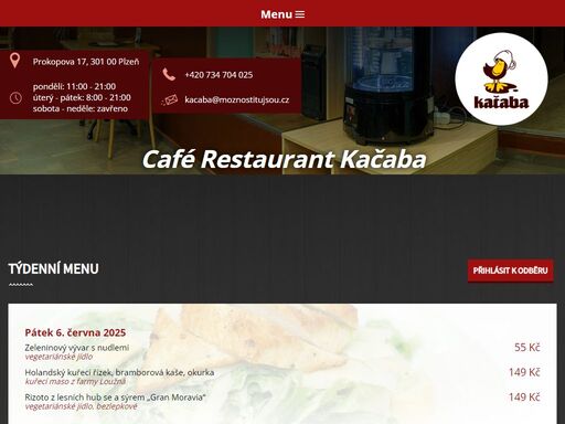 nabízíme snídaně, široký výběr jídel – denní menu, obědy, večeře, minutky s využitím regionálních potravin, posezení u kvalitní kávy vergnano, chutné čaje, horké čokolády, velký výběr moučníků, koktejlů.