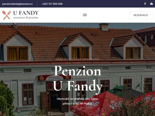 penzion a restaurace u fandy se nachází v malebné vinařské obci šatov, která je součástí známé vinařské oblasti znojemska.