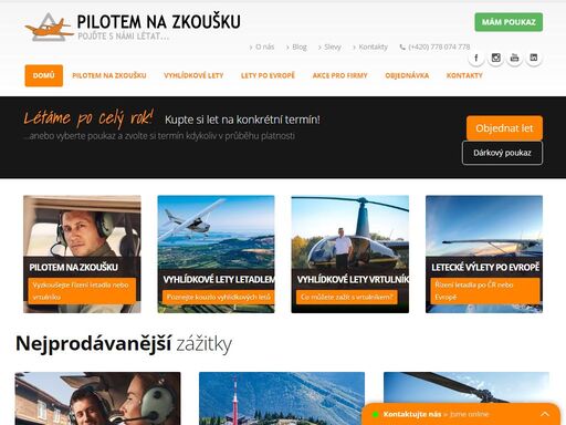 pilotování letadla nebo vrtulníku. největší nabídka vyhlídkových letů po celé čr. zažijte vyhlídkový let nebo akci pilotem na zkoušku.