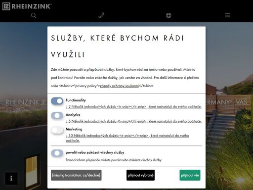 jsme celosvětově předním výrobcem titanzinku „made in germany“ a vaším partnerem č.1 pro individuální řešení střechy & fasády | rheinzink.cz