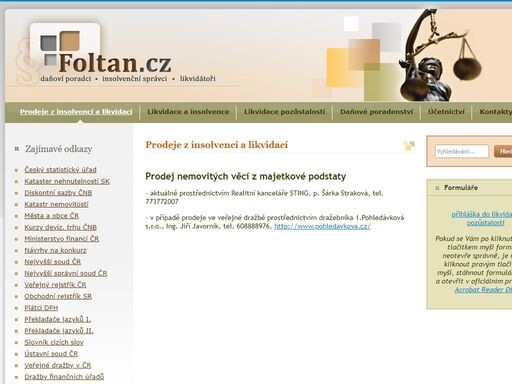 foltan.cz - daňoví poradci, insolvenční správci, likvidátoři