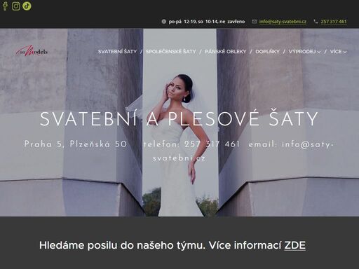 široká nabídka svatebních a plesových šatů v praze pro váš den. vyberte si z naší stále se obměňující nabídky svatebních a společenských šatů