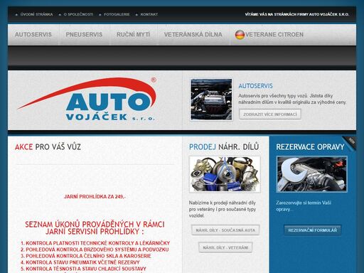 pneuservis auto vojáček
