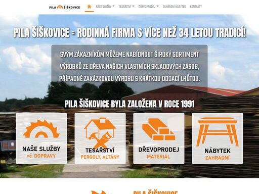 pila šiškovice je rodinná firma sídlící nedaleko chrudimi téměř s 30letou tradicí.