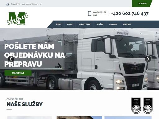 mykol spol. s r.o. - nákladní, kontejnerová doprava, logistické služby. kontaktujte nás s poptávkou.
