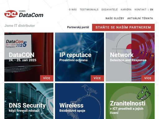 vums datacom je ryze českou společností se zkušenostmi s řešením datovy´ch komunikací. zabýváme se it a ot bezpečností (waf) a datakomunikacemi, wireless.