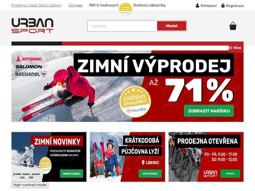 elektrokola · horská kola · cykloservis · cyklistické dresy  · in-line brusle · lyže · běžky · snowboardy · skiservis  ·  prodejna 1000 m2