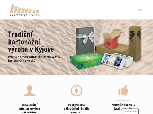 výroba a prodej kartonáže, papírových a kartonových výrobků. poskytujeme náhradní plnění dle zákona o zaměstnanosti č. 435/2004sb.