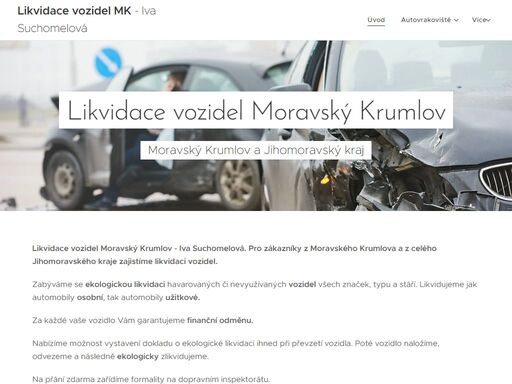 likvidace vozidel moravský krumlov. pro zákazníky z moravského krumlova a z celého jihomoravského kraje zajistíme likvidaci vozidel.