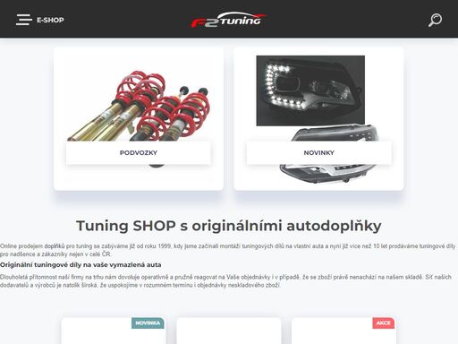 tuning shop -  kvalitní tuning shop, nejlepší tuning za férové ceny, tuning shop a autodoplňky, nejlevnější tuning díly