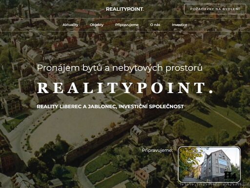 společnost realitypoint.cz se zabývá nákupem nemovitostí a zajišťuje pronájem bytů, kanceláří, výrobních prostor a komerčích objektů.