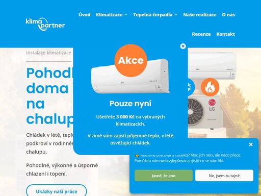 od podkroví v rodinném domě až po chalupu. pohodlné, výkonné a úsporné chlazení i topení. instalace klimatizace a tepelných čerpadel.
